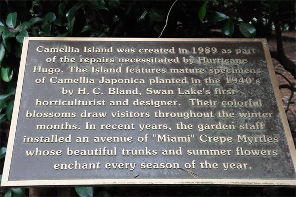 Camellia Island sign